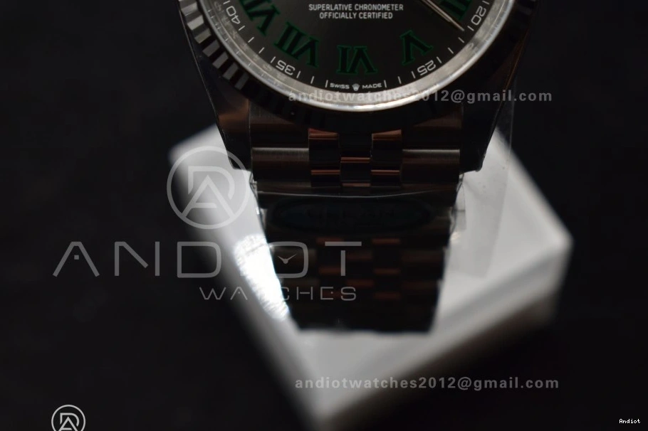 Edition Dial Roman 1:1 36 Jubilee Markers VR3235 on Bracelet Best Green 126234 Clean 904L Steel DateJust Gray 0520